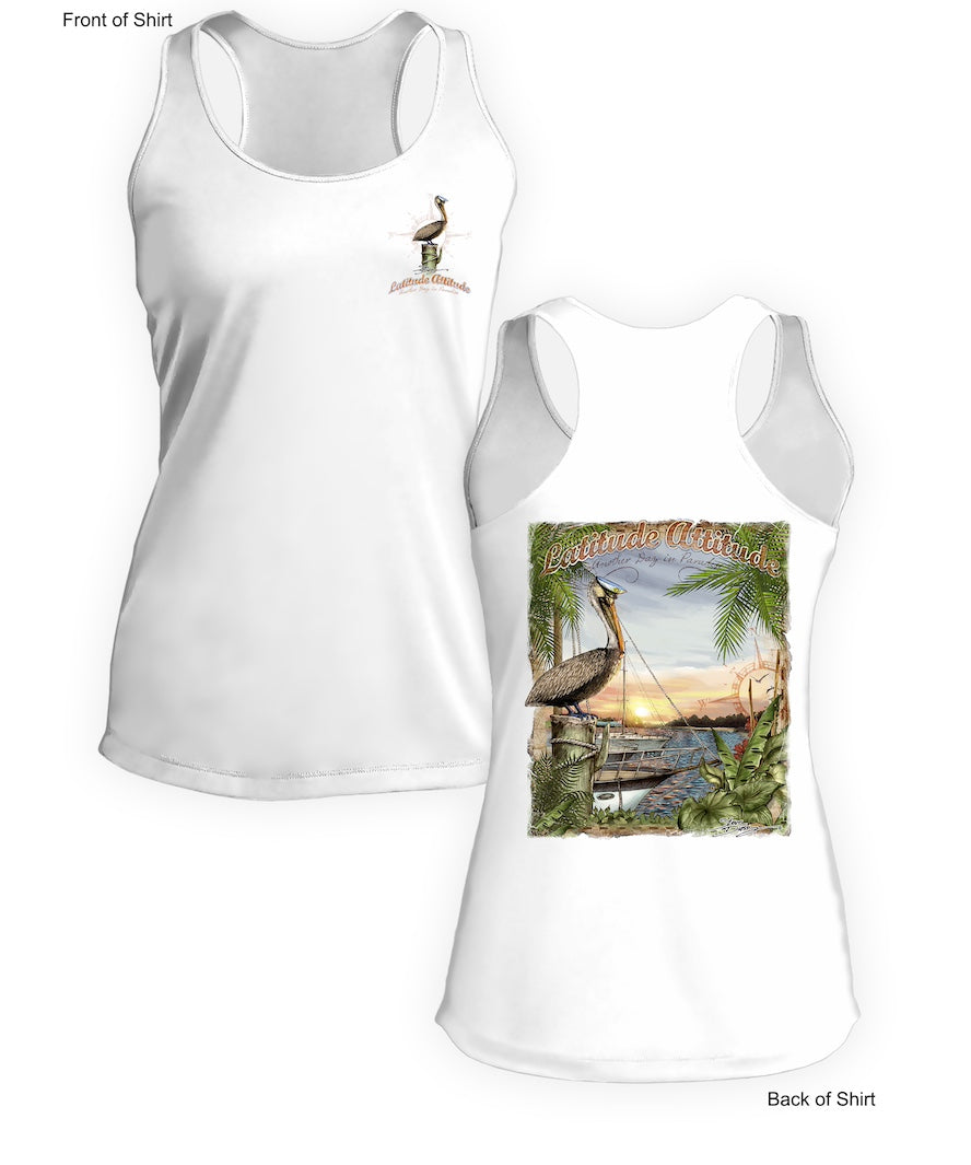 Latitude Attitude - Ladies Racerback Tank-100% Polyester